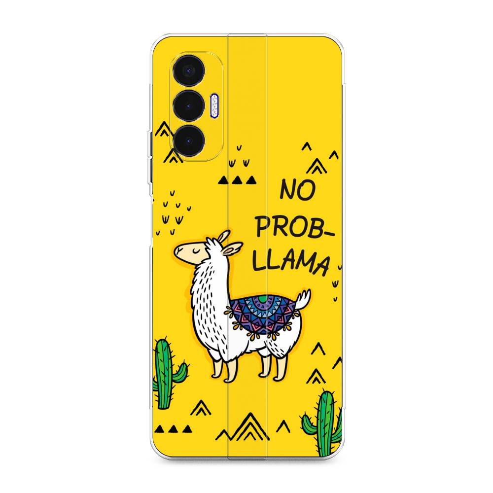 фото Силиконовый чехол "no probllama" на tecno pova 3 awog
