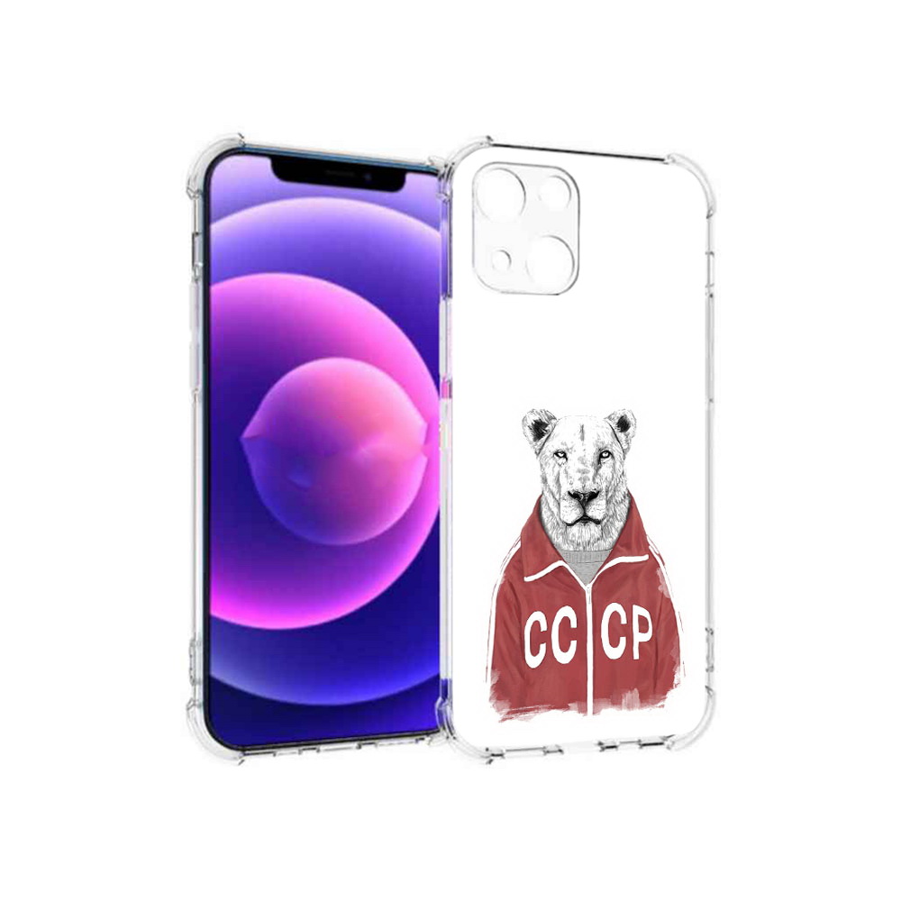 

Чехол MyPads Tocco для Apple iPhone 13 mini львица ссср (PT162959.608.450), Прозрачный, Tocco