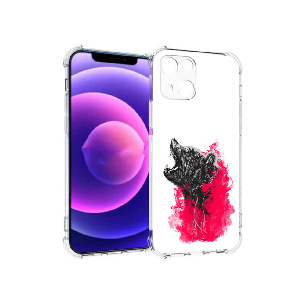

Чехол MyPads Tocco для Apple iPhone 13 mini медведь в дымке (PT162959.608.463), Прозрачный, Tocco