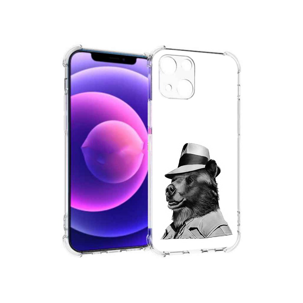 Чехол MyPads Tocco для Apple iPhone 13 mini медведь в шляпе (PT162959.608.465)