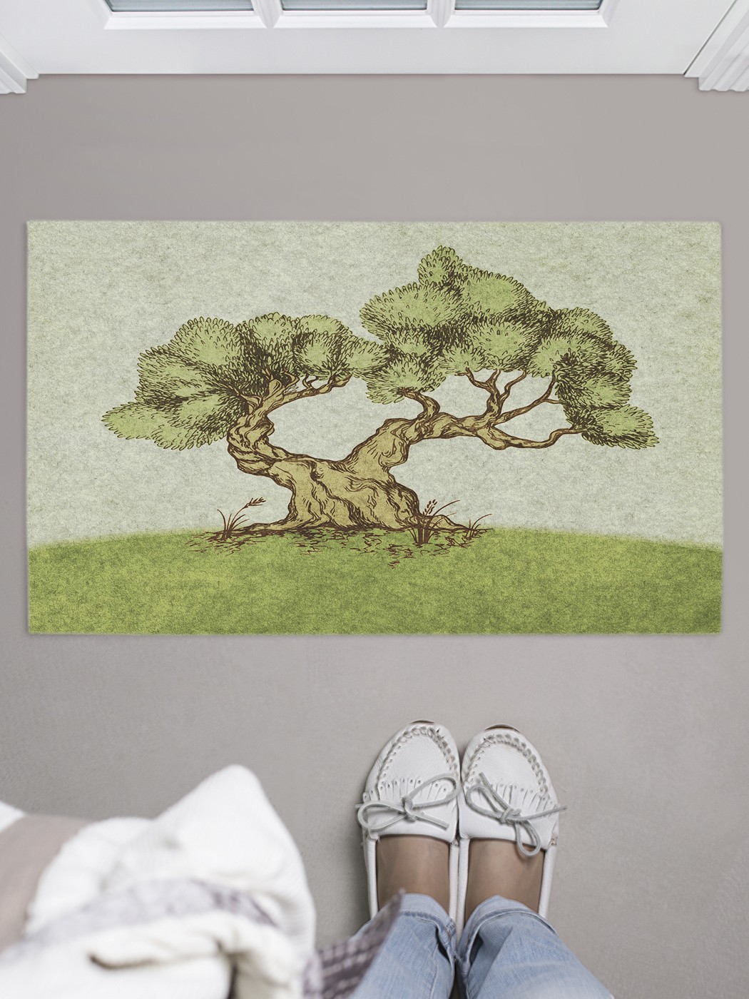 

Придверный коврик в прихожую для обуви, на резиновой основе, 75x45 см door_60539 JoyArty