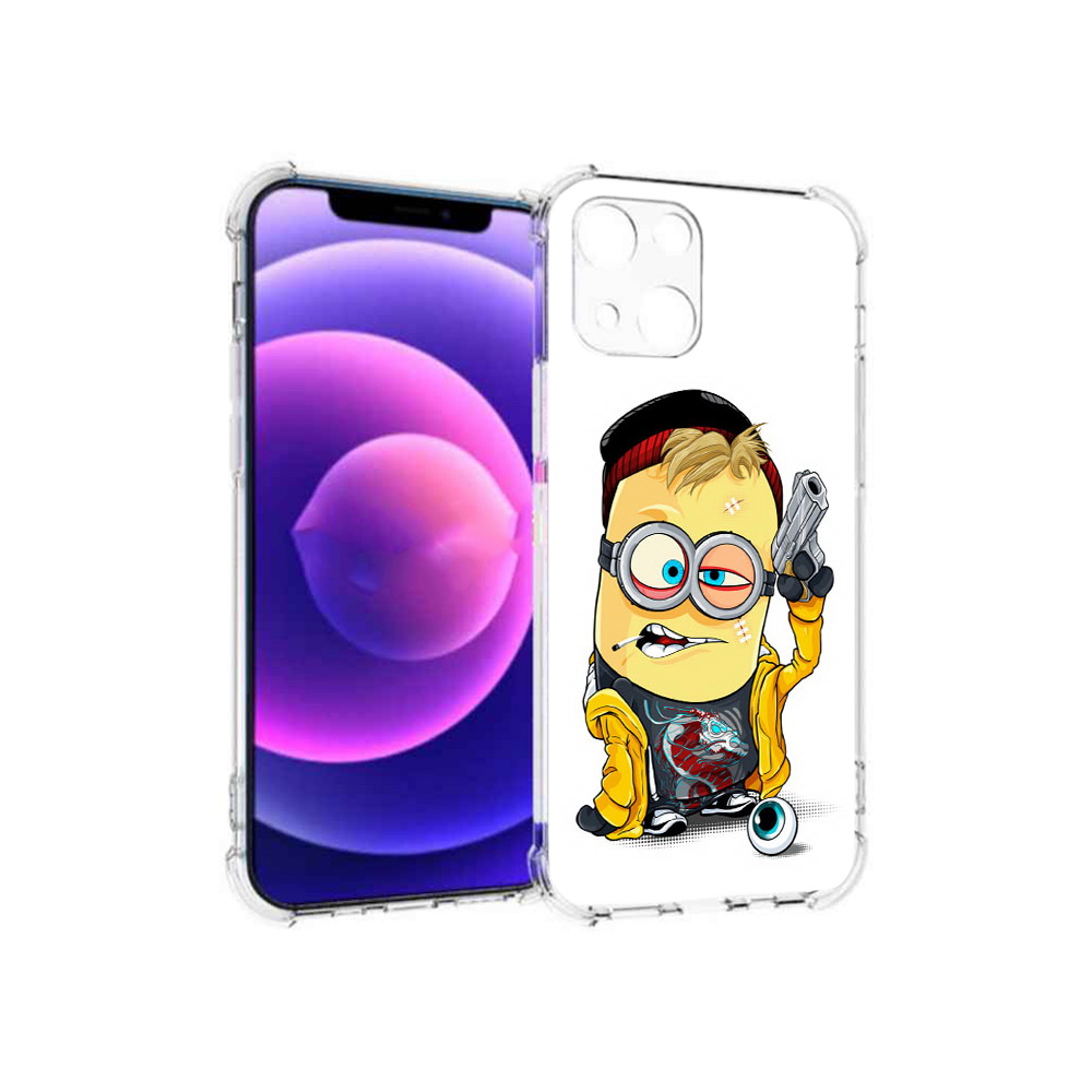 

Чехол MyPads Tocco для Apple iPhone 13 mini миньон бандит (PT162959.608.475), Прозрачный, Tocco