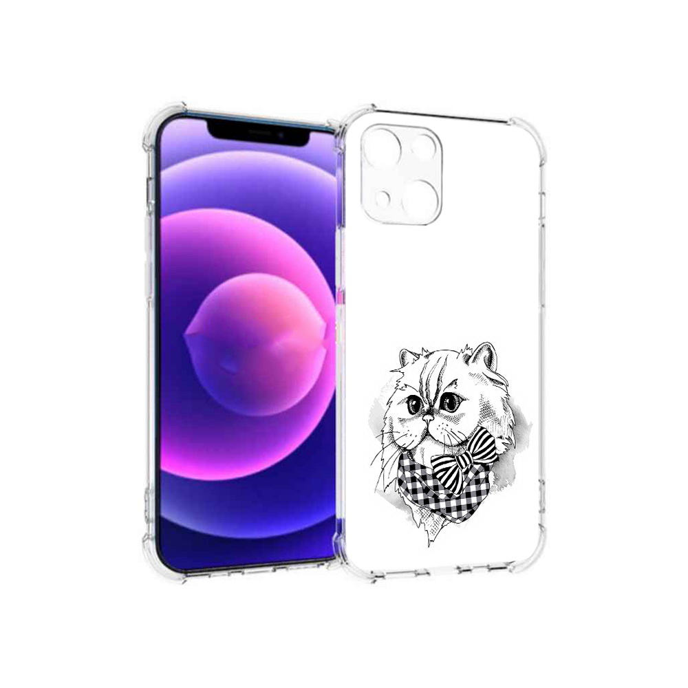 

Чехол MyPads Tocco для Apple iPhone 13 mini нарисованная красивая кошечка, Прозрачный, Tocco