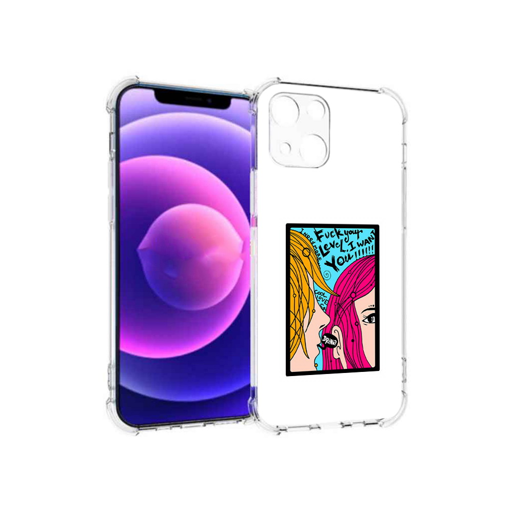 

Чехол MyPads Tocco для Apple iPhone 13 mini Выпьем (PT162959.608.51), Прозрачный, Tocco