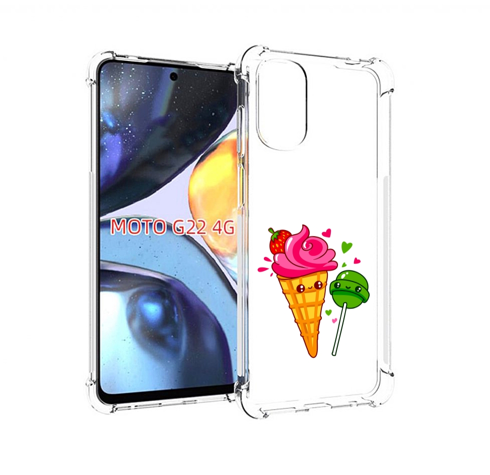 

Чехол MyPads Вкусняшки для Motorola Moto G22 4G, Прозрачный, Tocco