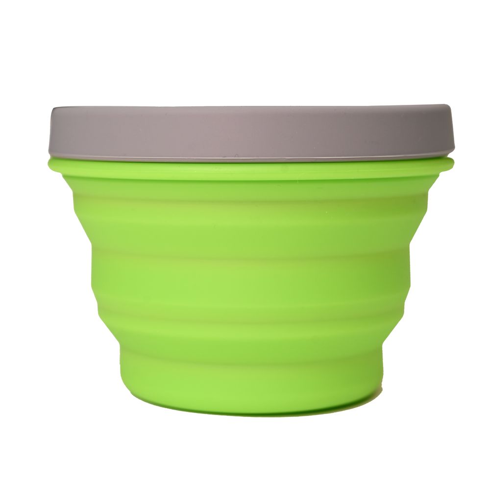 Миска GORAA SILICONE CUP WITH LID 0.5L (443510, Цвет Green Grass, Grey, Размер 0.5 л)