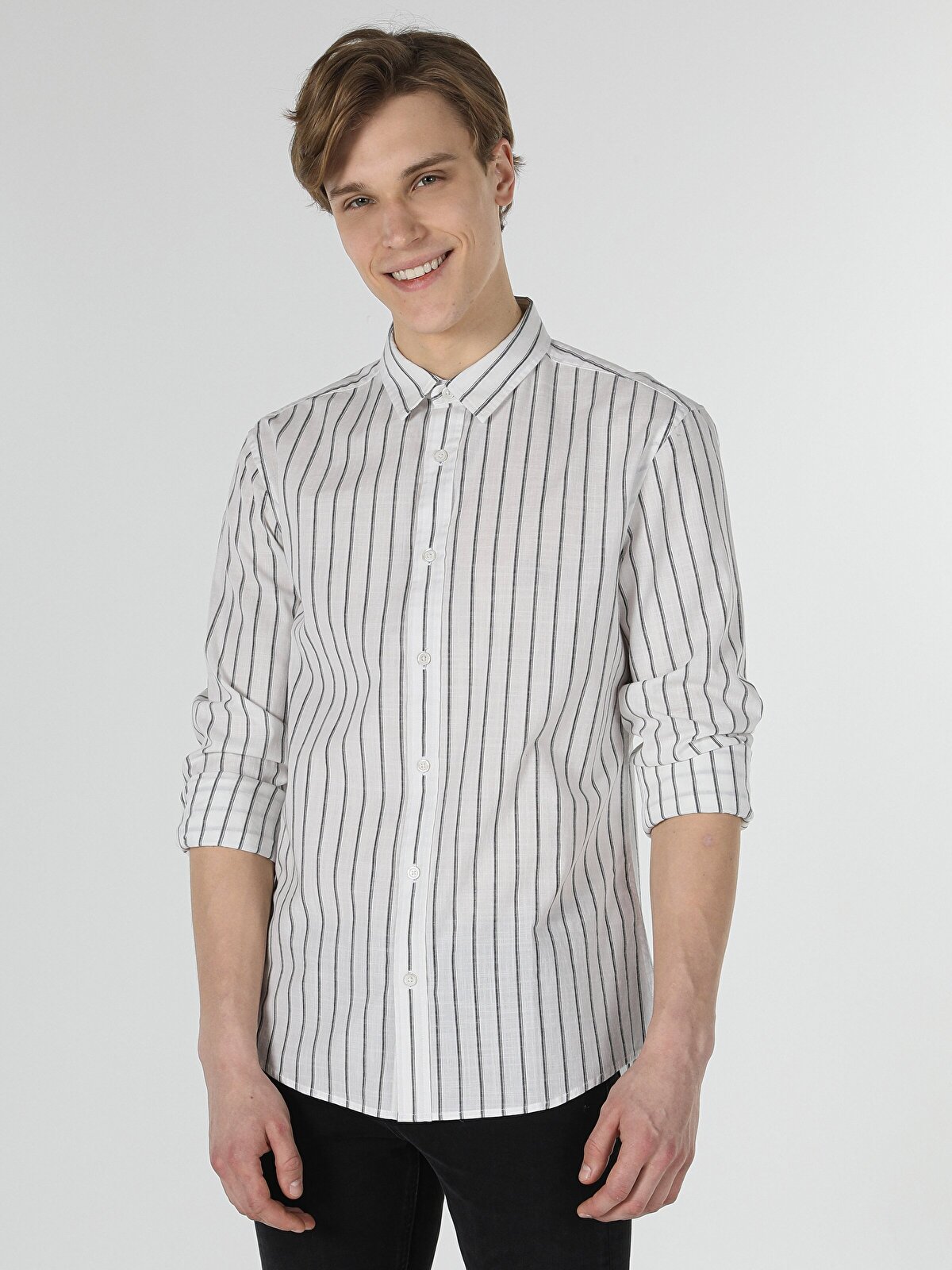 Рубашка мужская Colins CL1053806_Q1.V1 белая L