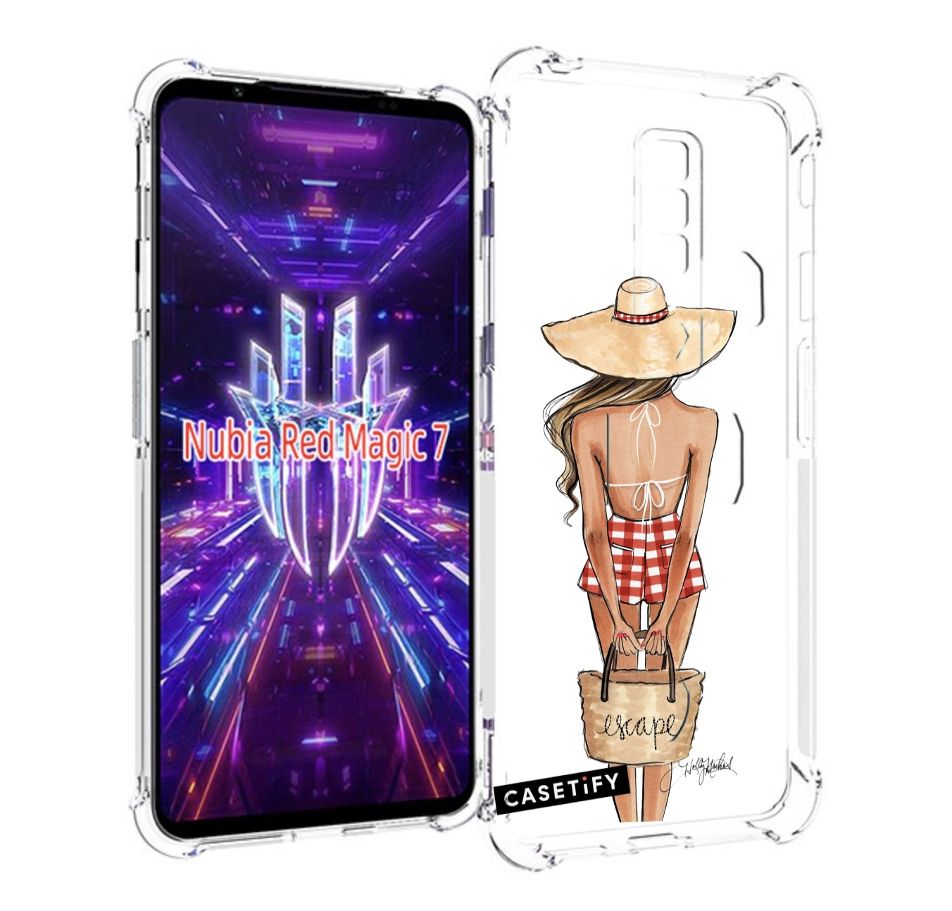 

Чехол MyPads CASETiFY женский для ZTE Nubia Red Magic 7, Прозрачный, Tocco