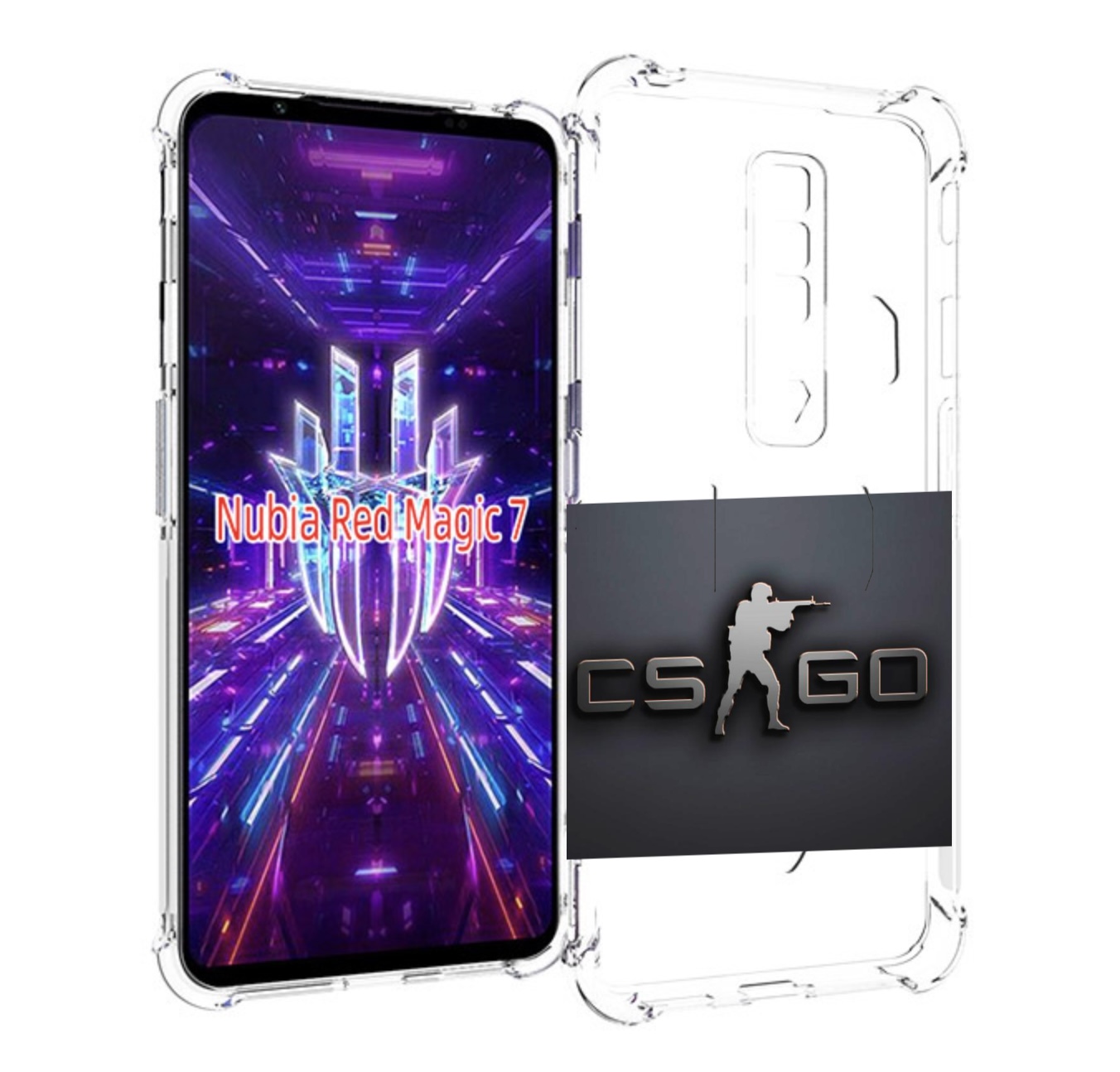 

Чехол MyPads CS go логотип мужской для ZTE Nubia Red Magic 7, Прозрачный, Tocco
