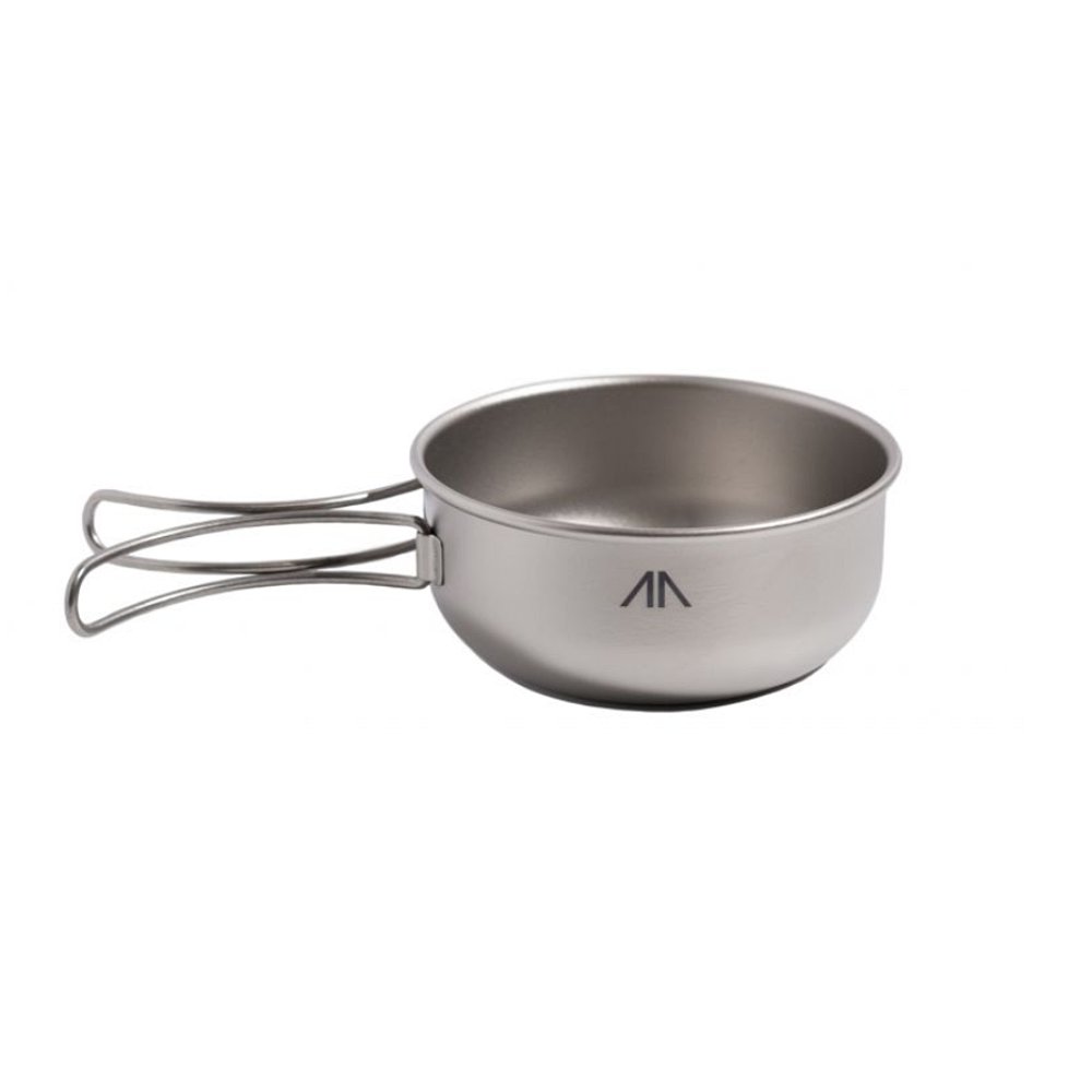 Миска с ручками титановая TITANIUM SINGLE-WALL BOWL WITH FOLDING HANDLE 300мл.