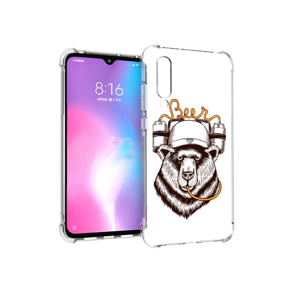 

Чехол MyPads Tocco для Xiaomi Mi CC9 пивной медведь (PT134127.292.538), Прозрачный, Tocco