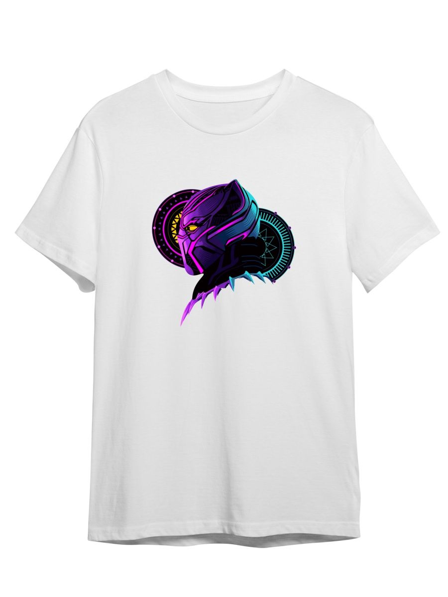 

Футболка унисекс СувенирShop Черная пантера/Black Panther/Marvel 3 белая 2XL (52-54), Белый, "Черная пантера/Black Panther/Marvel" 3