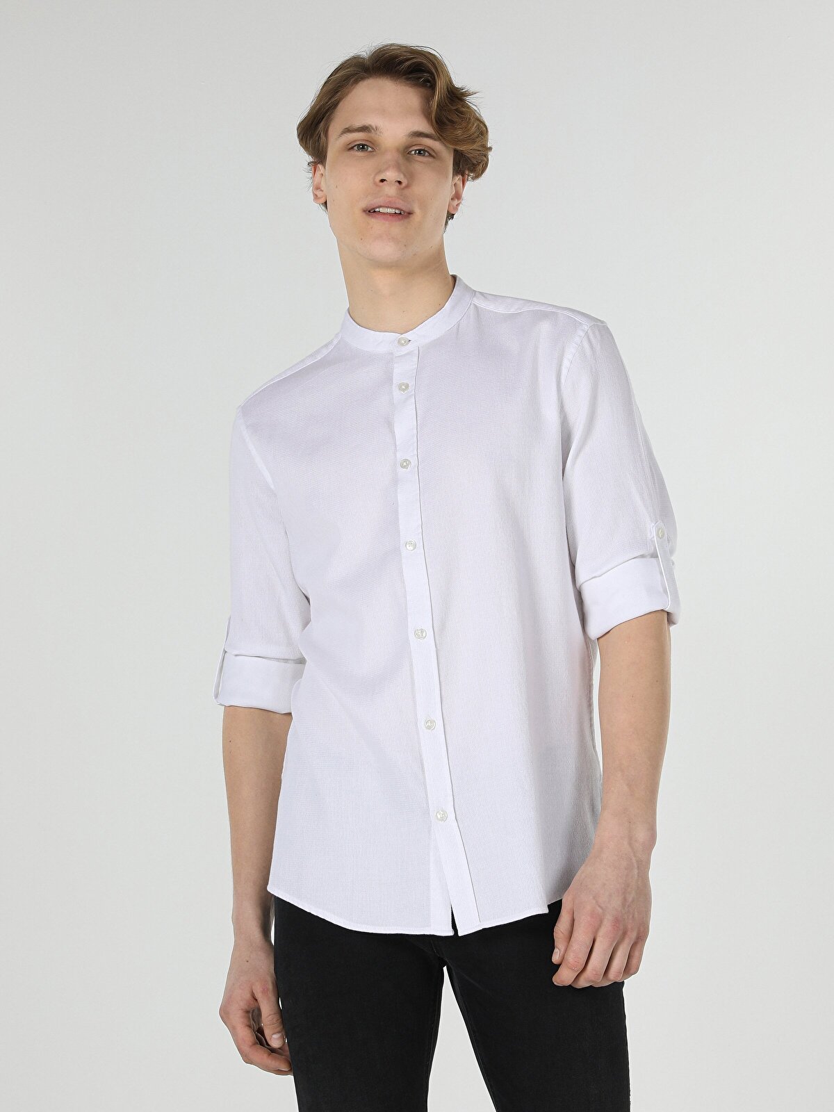 Рубашка мужская Colins CL1057488_Q1.V1 белая M