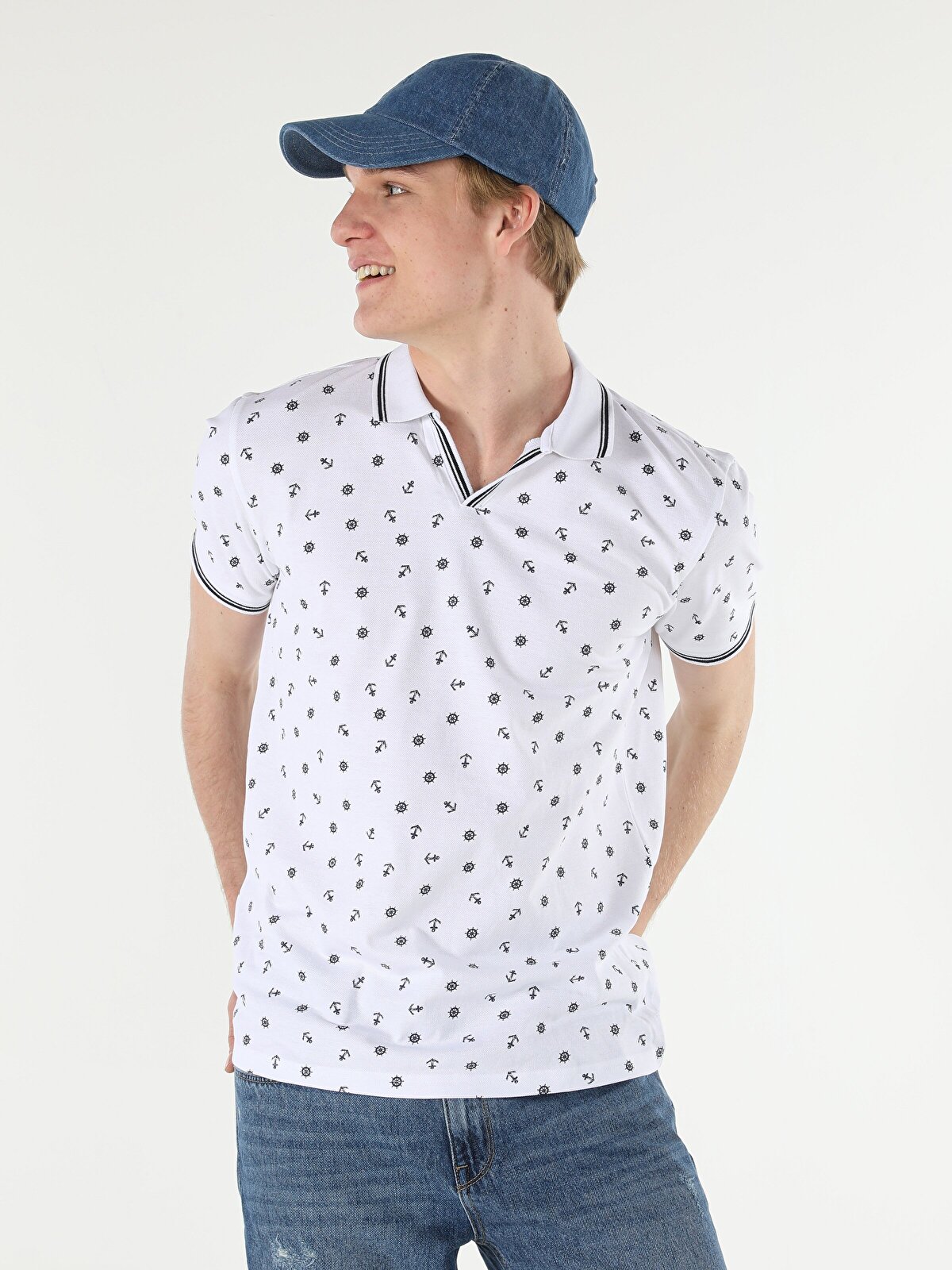 

Футболка мужская Colins CL1058015_Q1.V1 белая L, Белый, CL1058015_Q1.V1