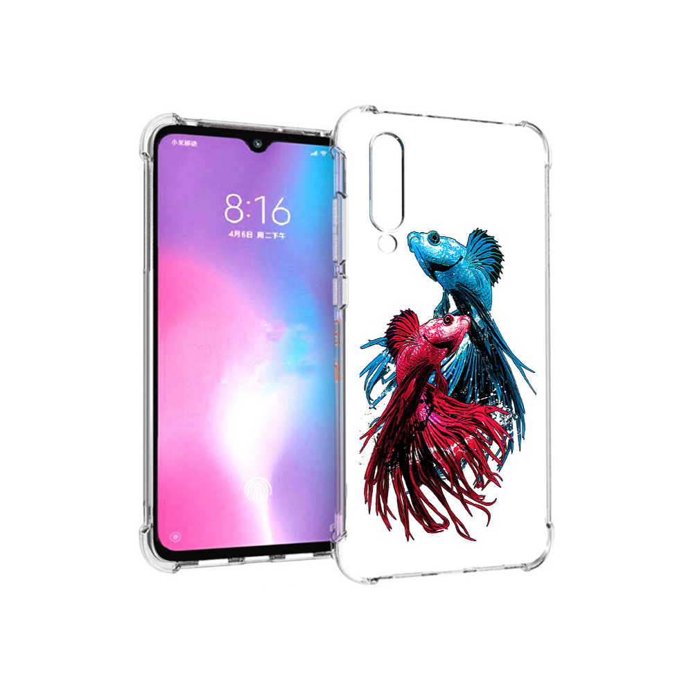 

Чехол MyPads Tocco для Xiaomi Mi CC9 рыбы петушки (PT134127.292.592), Прозрачный, Tocco