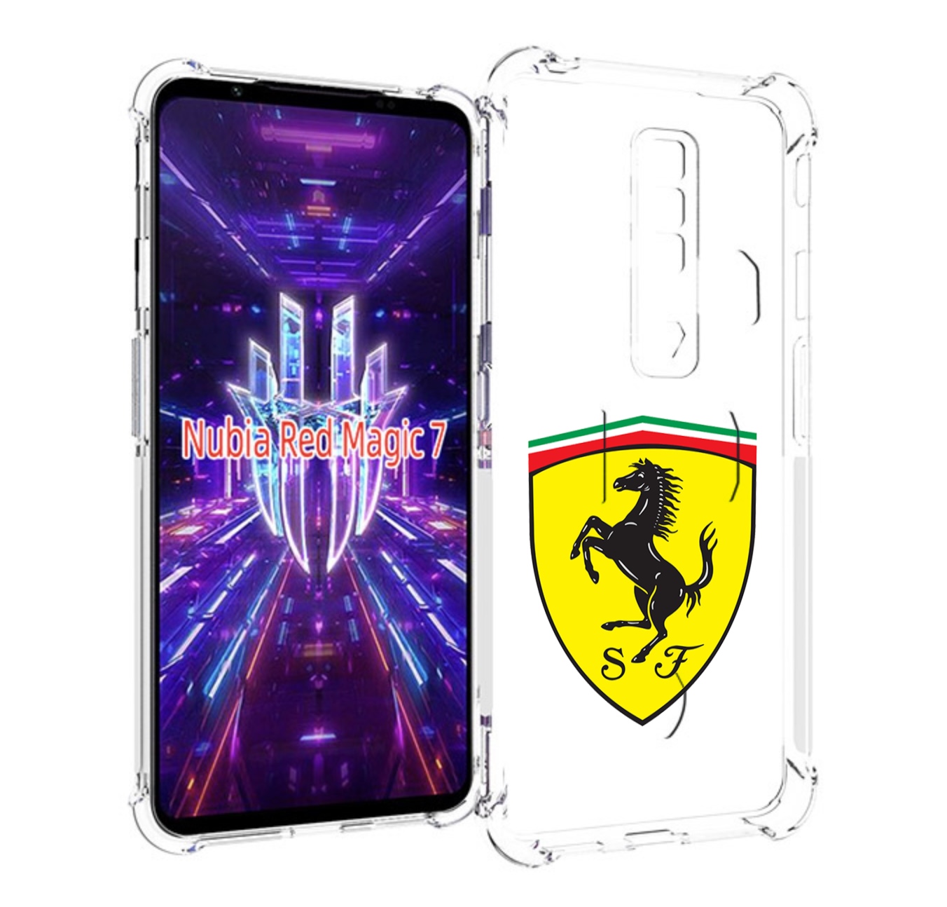 Чехол MyPads Ferrari-3 мужской для ZTE Nubia Red Magic 7