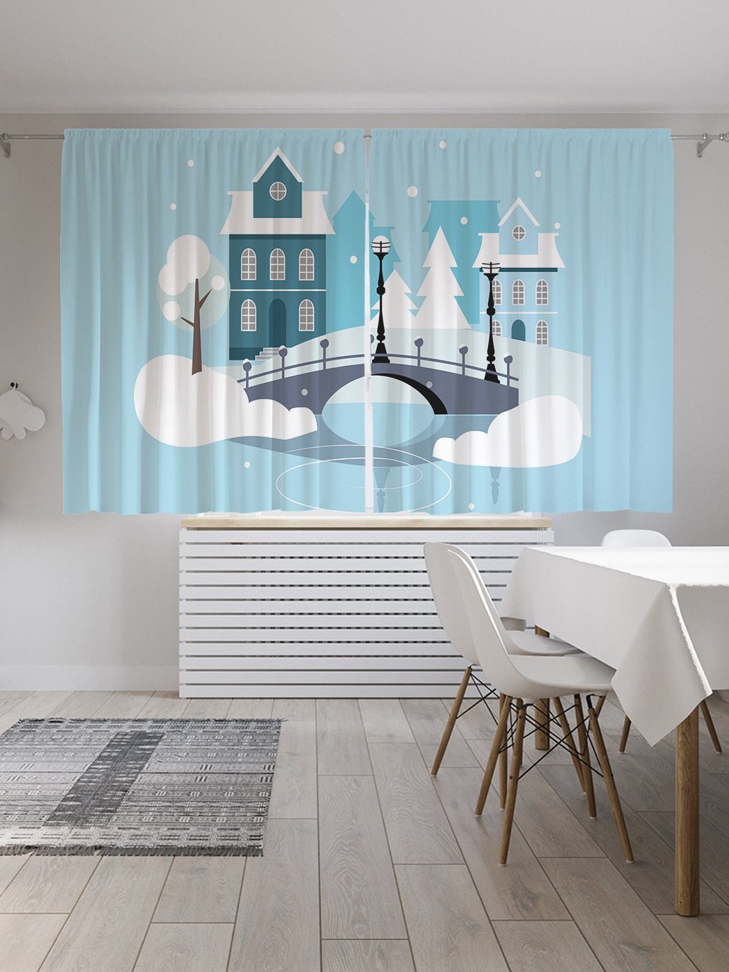 

Шторы JoyArty с фотопечатью "Старый мост над затокой" из сатена, 290х180 см, Старый мост над затокой