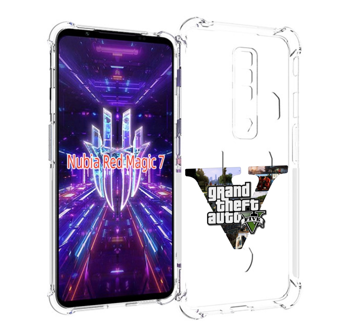 

Чехол MyPads GTA 5 логотип для ZTE Nubia Red Magic 7, Прозрачный, Tocco