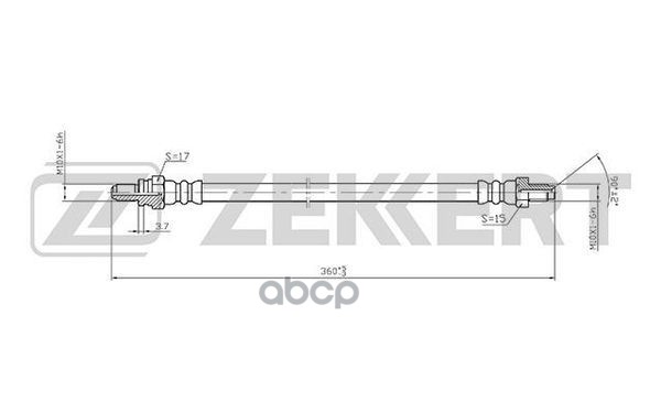 

Шланг Тормозной Ford Escort V 90- Ford Scorpio 85- Ford Sierra I Ii 85- Zekkert арт. bs