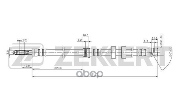 

Шланг Тормозной Передний Seat Ibiza Iii 02- Skoda Fabia (5j_ 6y_) 99- Roomster (5j) 06-