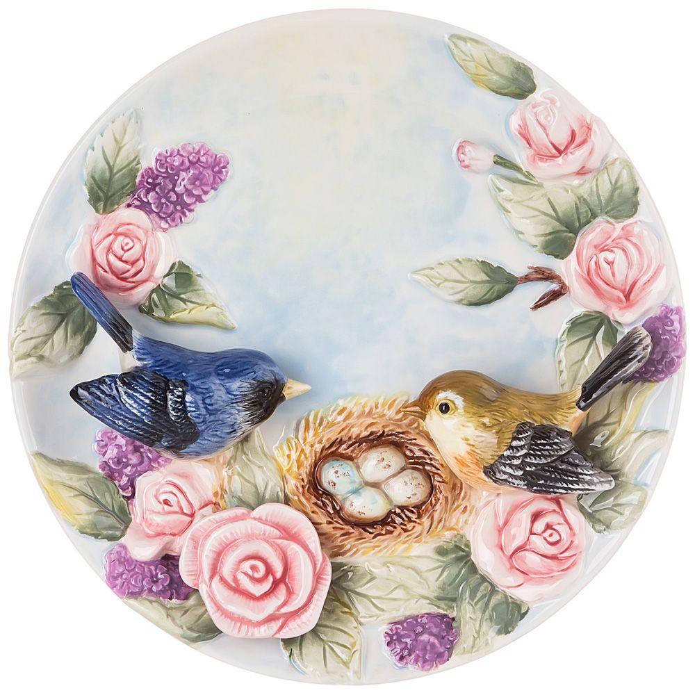 Тарелка декоративная Lefard Птицы на ветке 20.5х4см керамика 59-710_