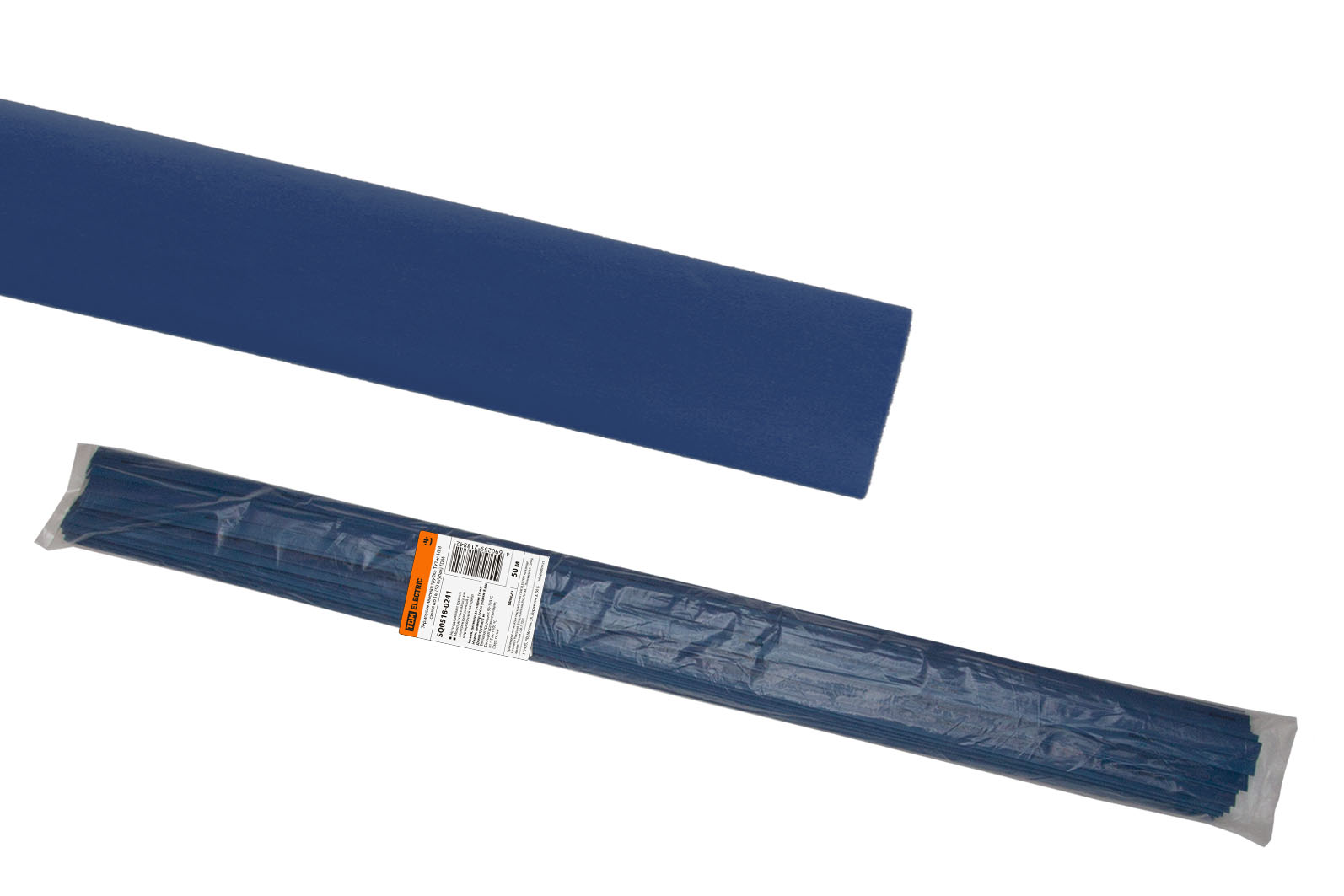 Термоусаживаемая трубка TDM ELECTRIC ТУТнг 16/8 синяя по 1м (50 м/упак) SQ0518-0241