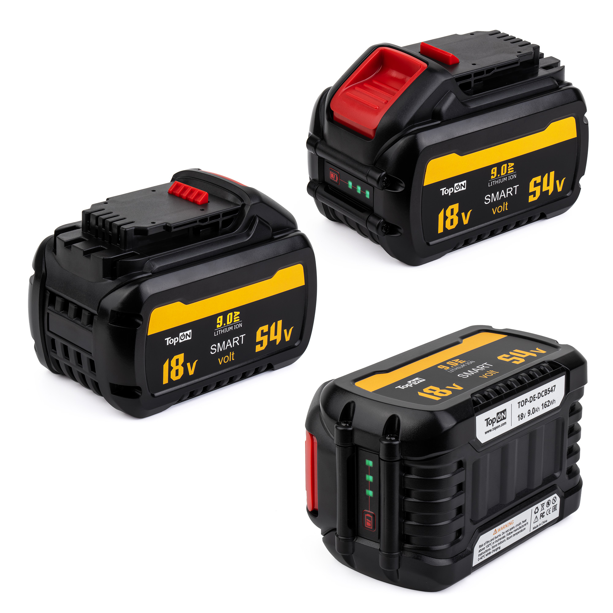 фото Аккумулятор для dewalt xr flex volt. 18v 9ah - 54v 3ah topon