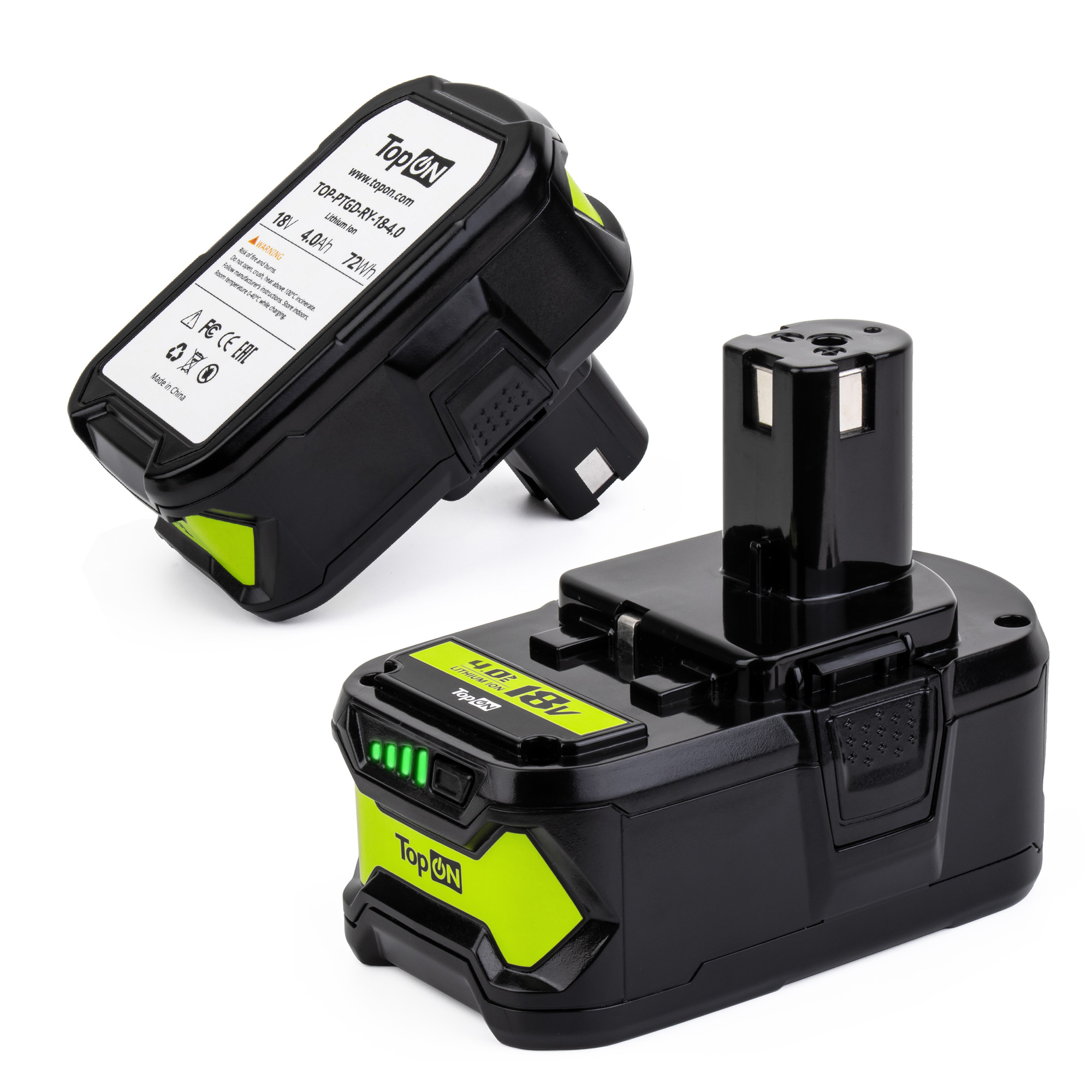 Аккумулятор для Ryobi 18V 4Ah (RB18L40) аккумулятор для электроинструмента ryobi 18v 6 0ah li ion pn rb18l60 c1