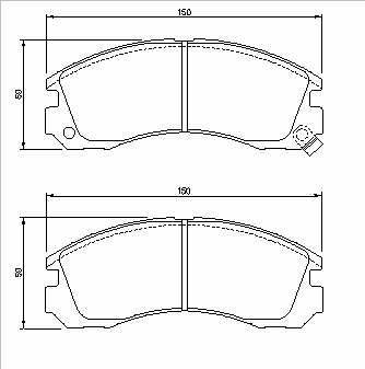 Комплект тормозных колодок BOSCH 0986424523 100056996784