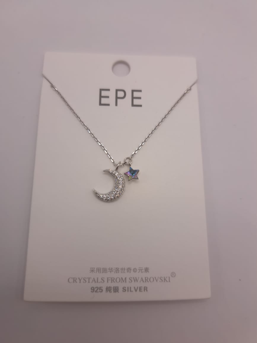 

Колье из серебра 44,5 см EPE 129, swarovski, 129
