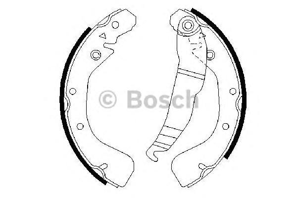 

Тормозные колодки Bosch барабанные для Opel Astra F van 96-98, Vectra B 1.6i 986487554