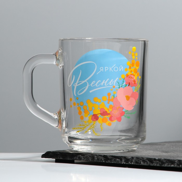 

Чашка Дорого внимание Мимозы, 9657821, 200 мл, стекло, прозрачный, 1 шт, Мимозы