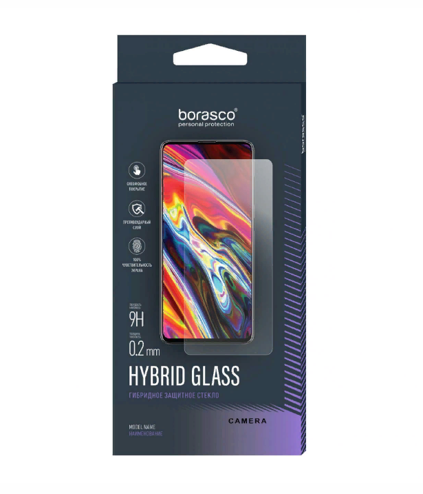 

Защитное стекло (Экран+Камера) Hybrid Glass для Tecno Camon 15/ 15 Air/ Spark 5