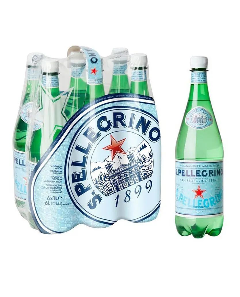 Вода минеральная Sanpellegrino Сан Пеллегрино 6 шт по 1 л пэт 2269₽