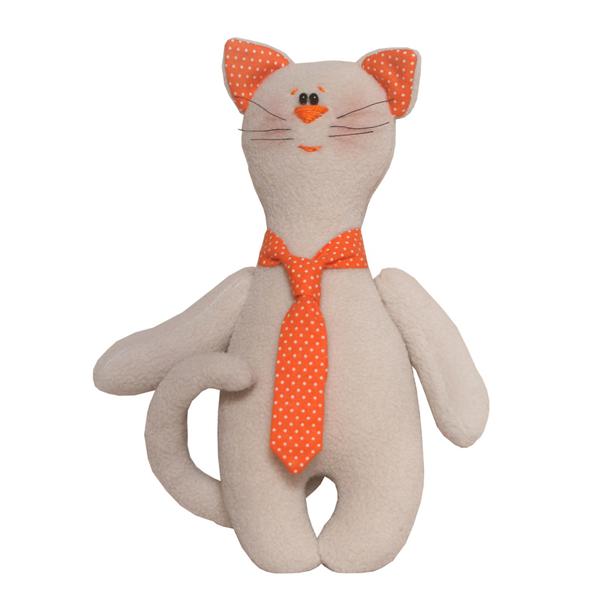 фото Набор для изготовления игрушки cats story котик в галстуке c004 ваниль