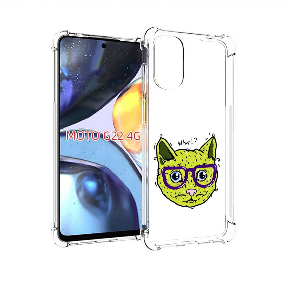 

Чехол MyPads Зеленый кот для Motorola Moto G22 4G, Прозрачный, Tocco