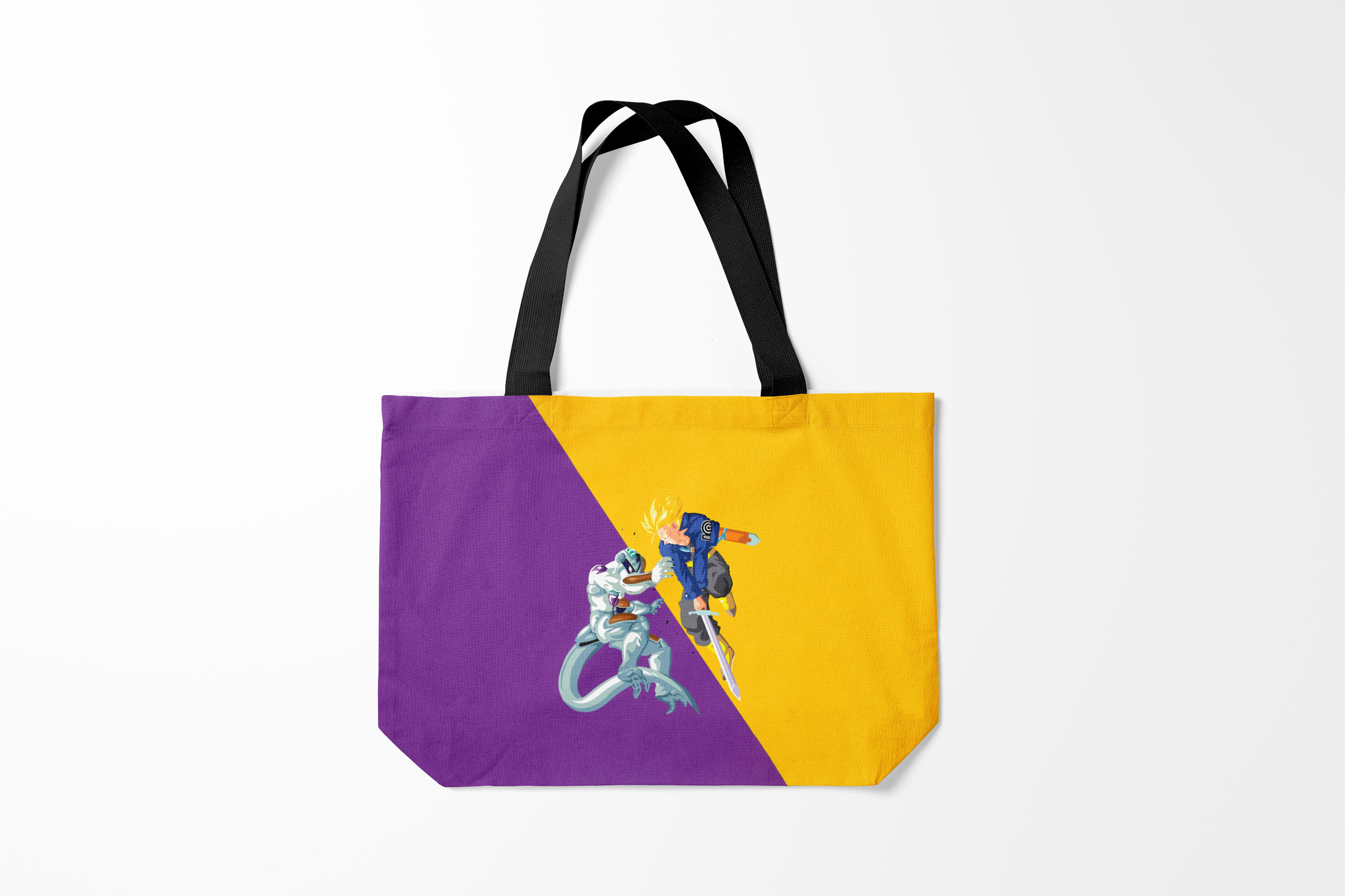 

Сумка шoппер унисекс Burnettie Dragon ball Yellow vs purple, черный, Dragon ball Yellow vs purple