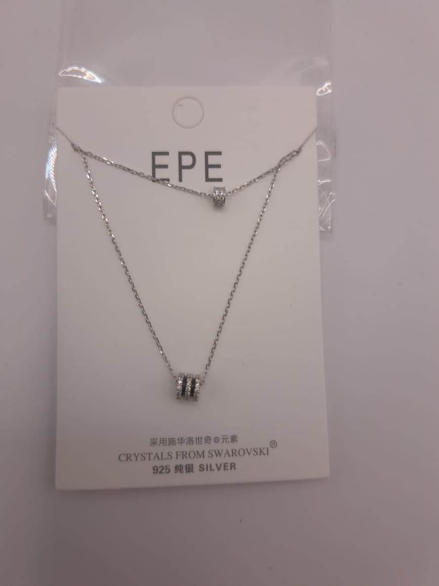 

Колье из серебра 44,5 см EPE 159, swarovski, 159