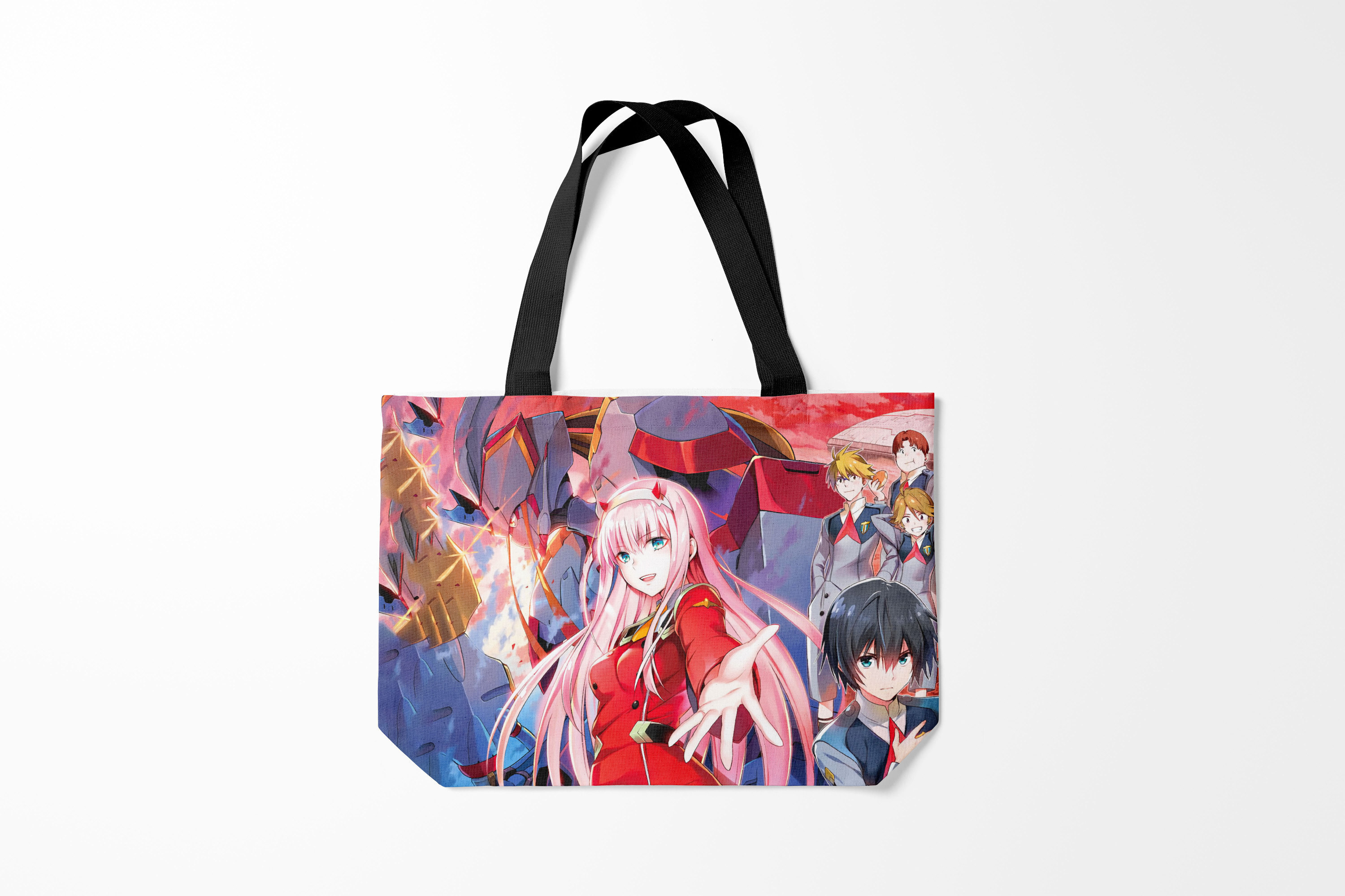 

Сумка шoппер унисекс Burnettie Darling in the FranXX ноль два и персы, разноцветный, Darling in the FranXX ноль два и персы