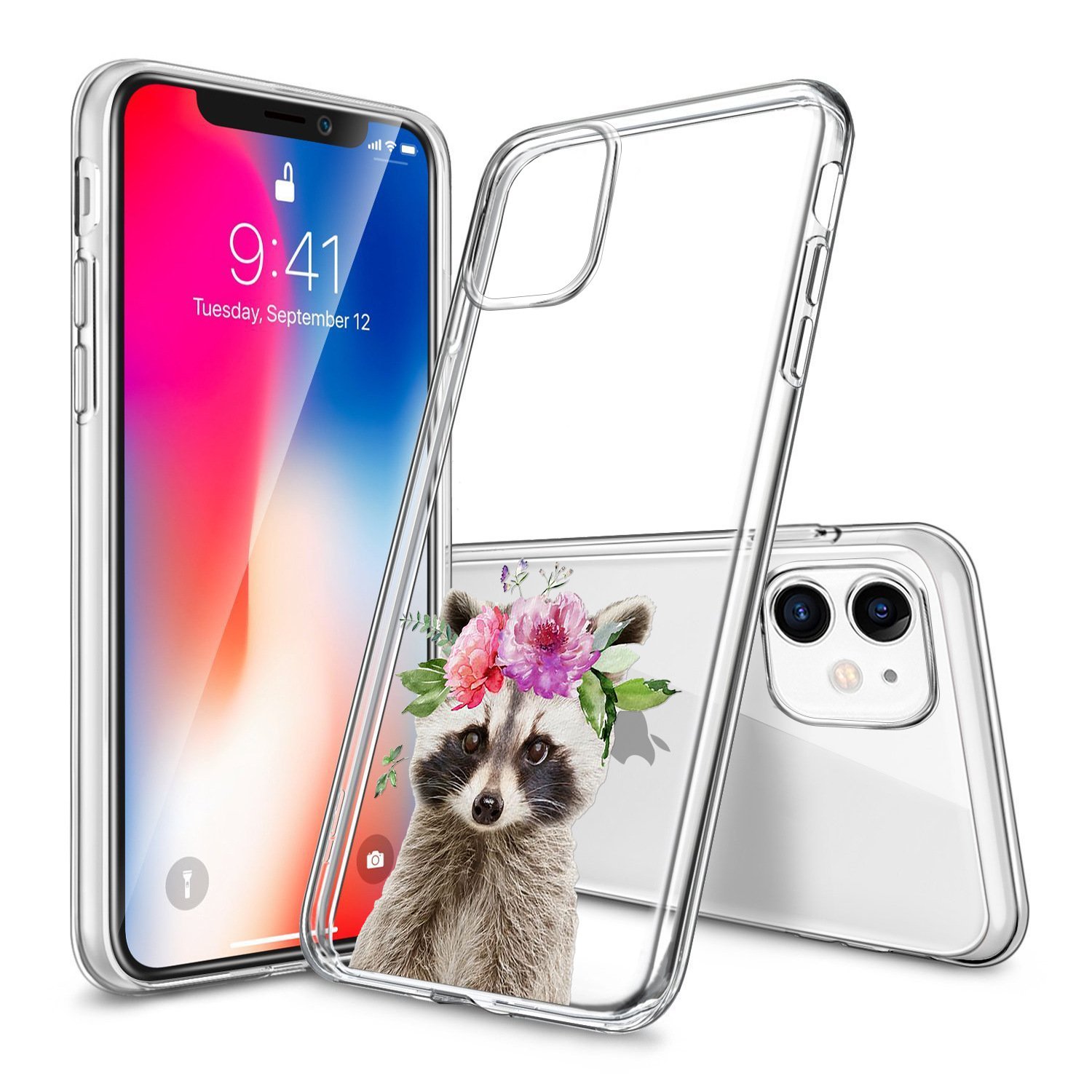 фото Чехол для iphone 11 "енот" kawai