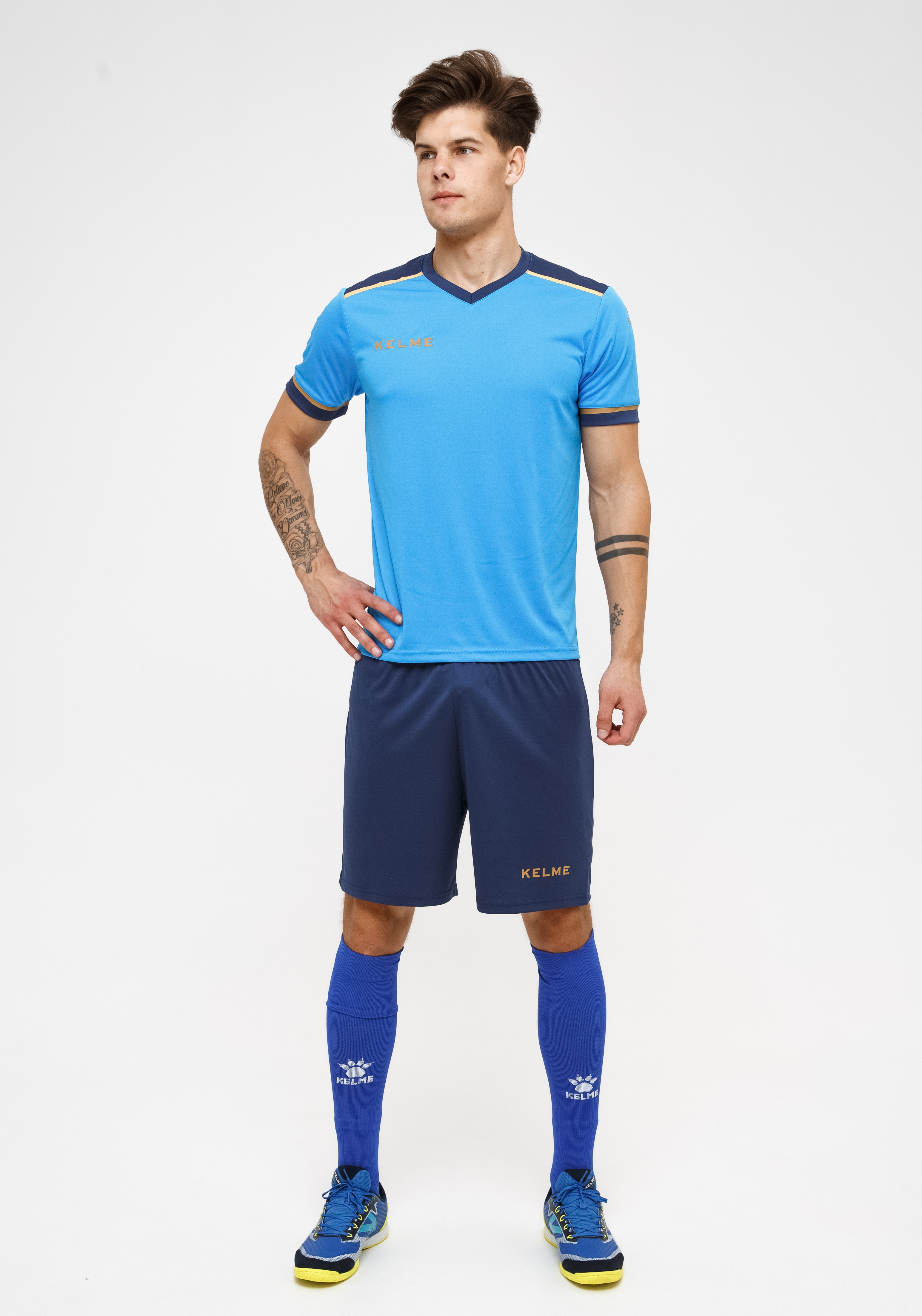 

Спортивная форма футбольная KELME KELME голубой, S INT, Футбольная форма KELME