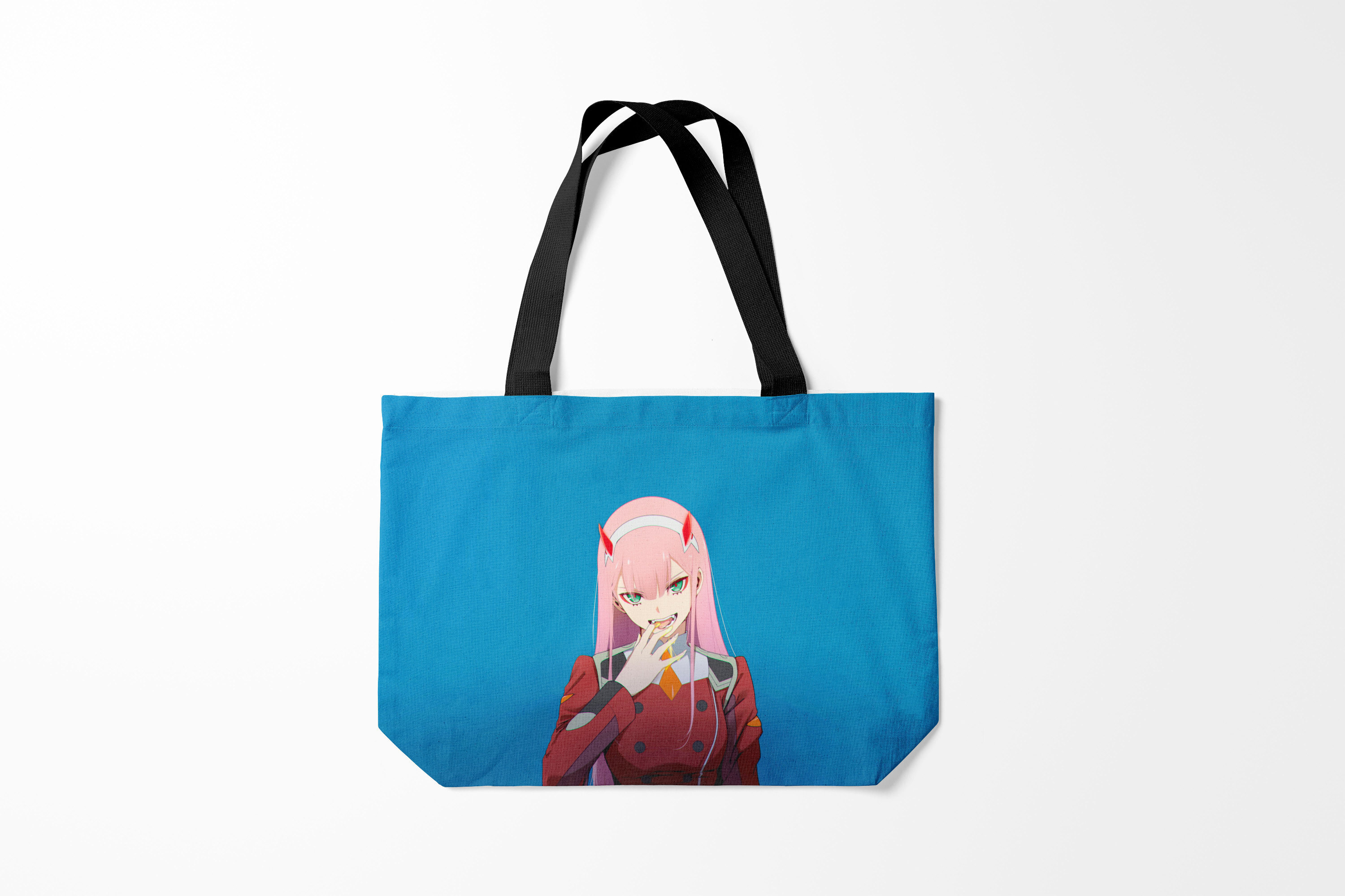 

Сумка шoппер унисекс Burnettie Darliing on blue, черный, Darliing on blue