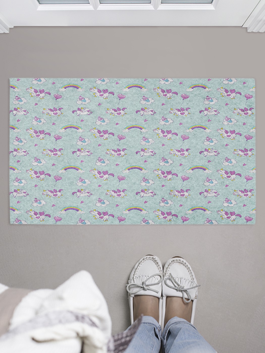 

Придверный коврик в прихожую для обуви, на резиновой основе, 75x45 см door_60929 JoyArty