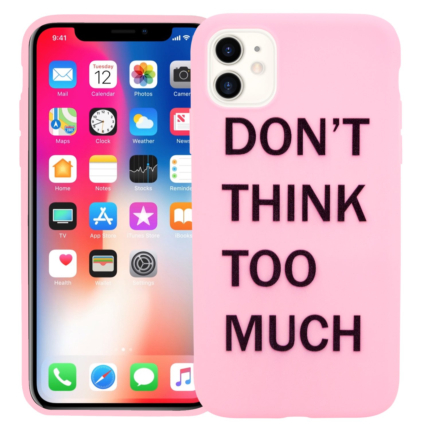 фото Чехол для iphone 11 "don't think" розовый kawai