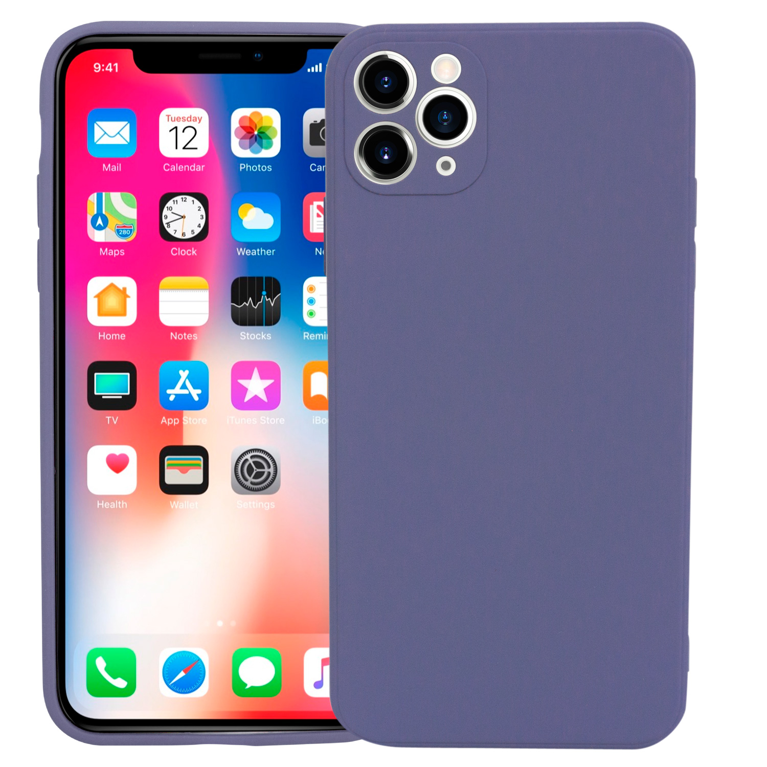 фото Чехол для iphone 11 pro max "однотонный" лаванда kawai