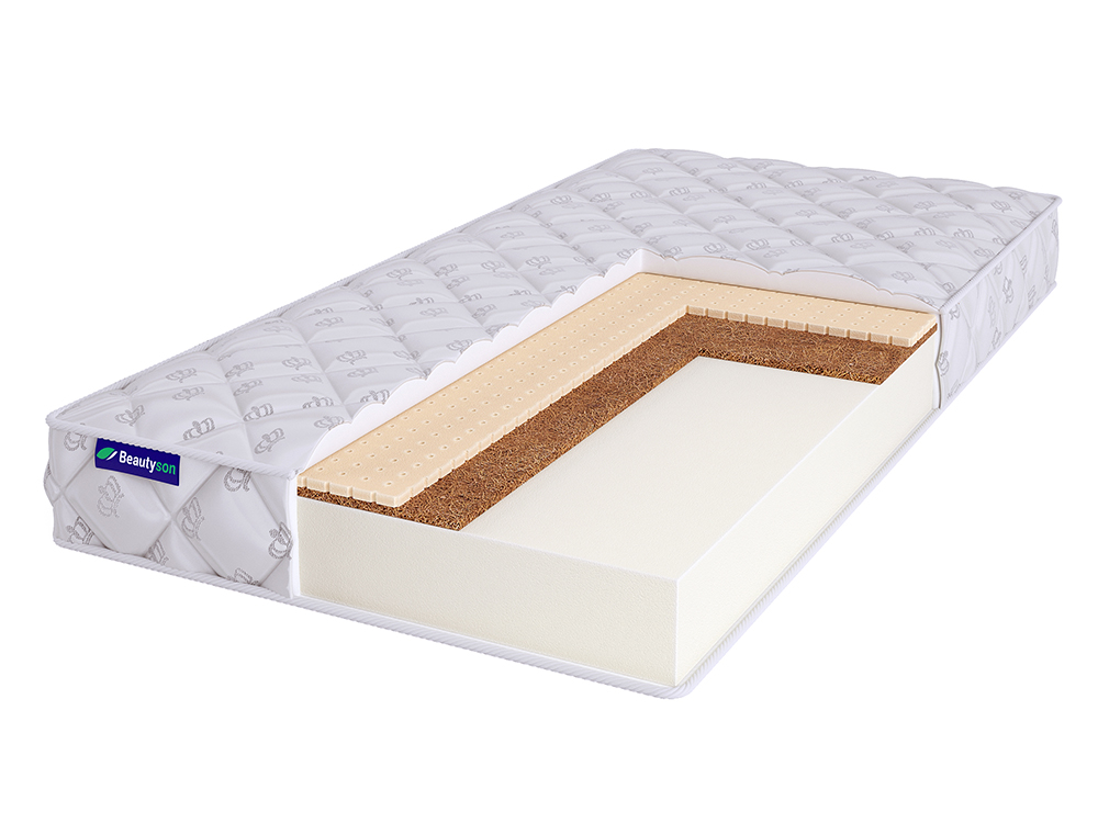 

Матрас Beautyson Roll Foam 10 Mix, 190х125, 12 см, беспружинный, Roll Foam 10 Mix