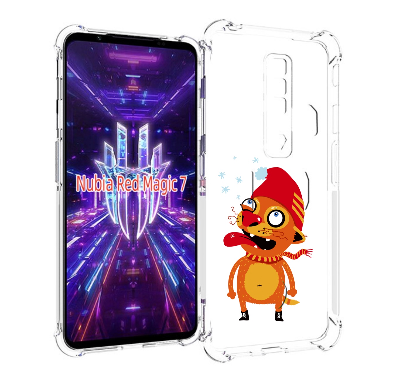 

Чехол MyPads Зимний кот для ZTE Nubia Red Magic 7, Прозрачный, Tocco