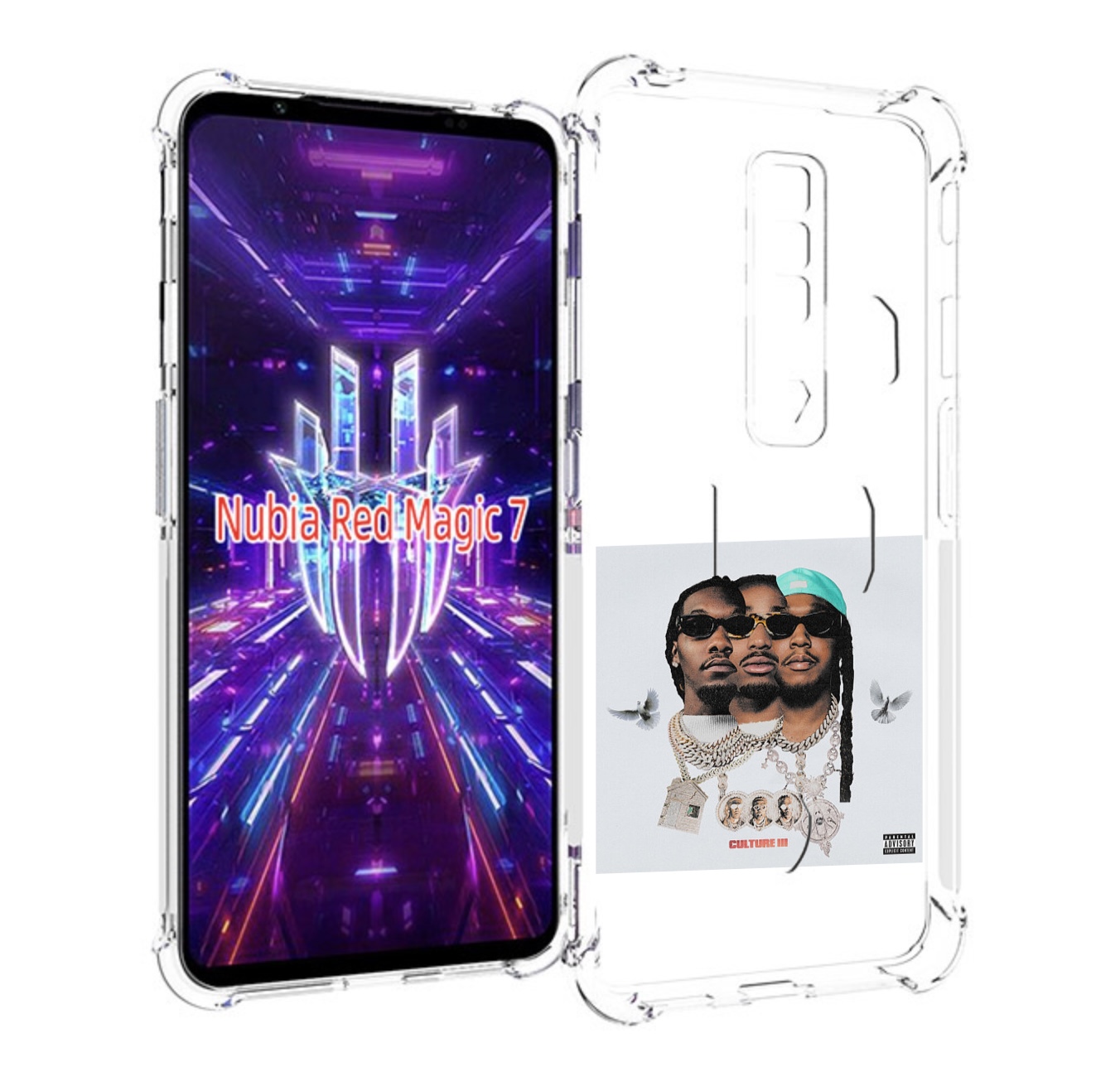 

Чехол MyPads Migos - Culture III для ZTE Nubia Red Magic 7, Прозрачный, Tocco