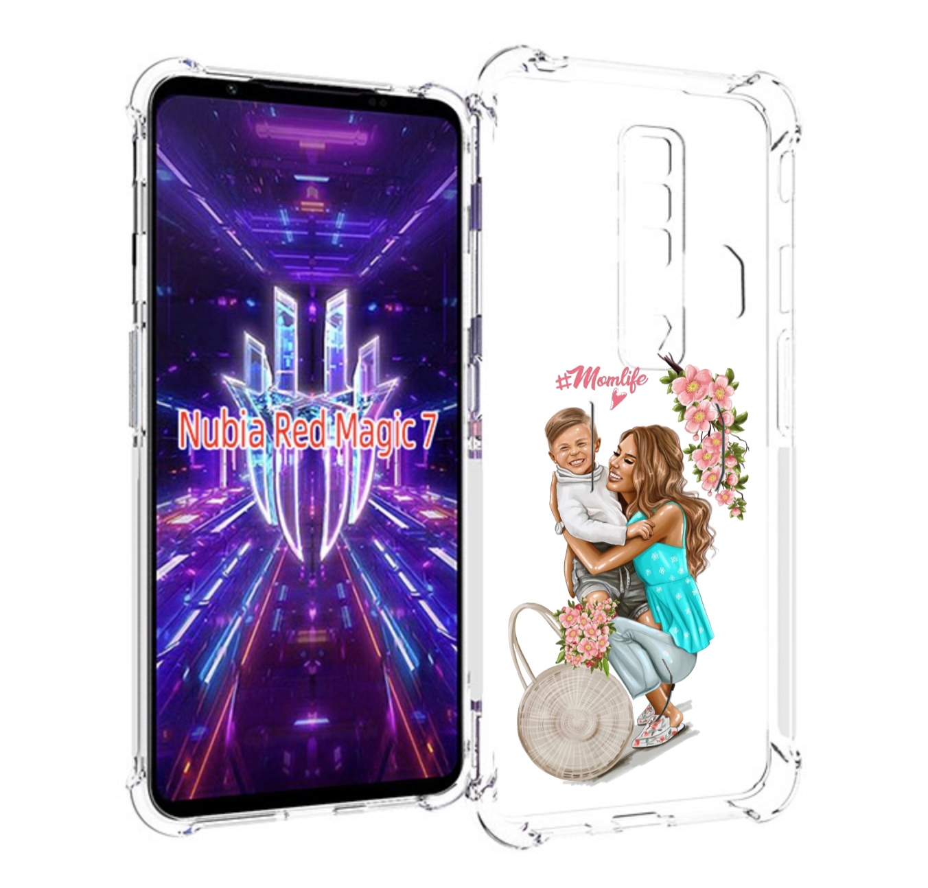 

Чехол MyPads Momlife для ZTE Nubia Red Magic 7, Прозрачный, Tocco