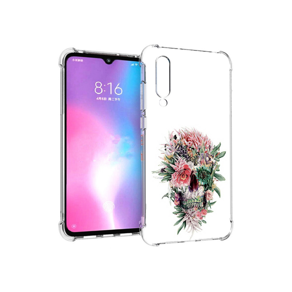 

Чехол MyPads Tocco для Xiaomi Mi CC9 череп из цветов (PT134127.292.677), Прозрачный, Tocco